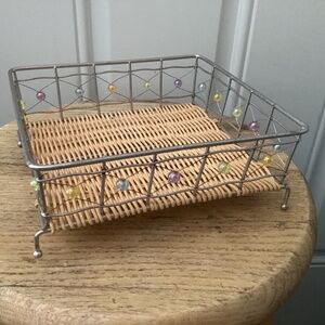 Beautiful Iridescent beaded basket